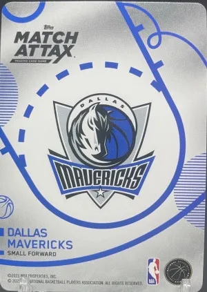 2025 Topps Match Attax Cooper Flagg Rookie Dallas Mavericks Breakthrouch Baller #BB-CF (RC) back