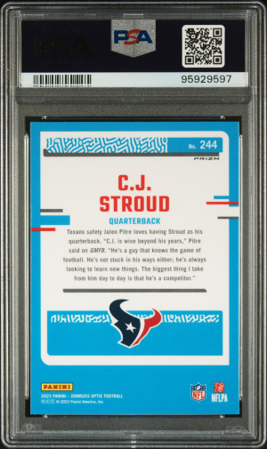 2023 Panini Donruss Optic Cj Stroud Holo back