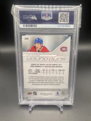 Lane Hutson Young Guns Upper Deck Series 1 24-25 back