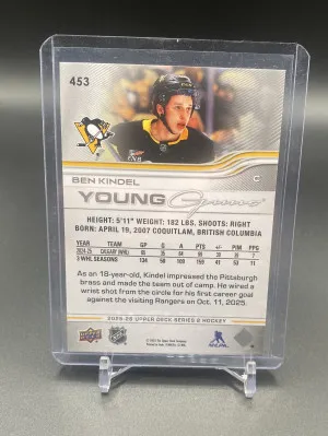 Ben Kindel Young Guns Upper Deck Series 2 25-26 back