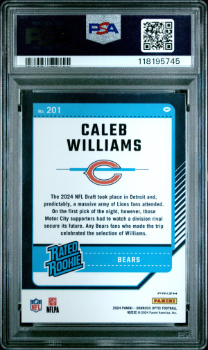 2024 Panini Donruss Optic Caleb Williams Holo back