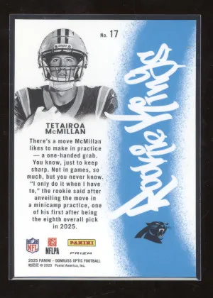 2025 Donruss Optic Football Rookie Kings Tetairoa McMillan #17 RC back