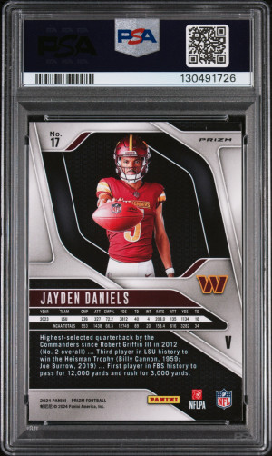 2024 Panini Prizm Rookie Variation Jayden Daniels back