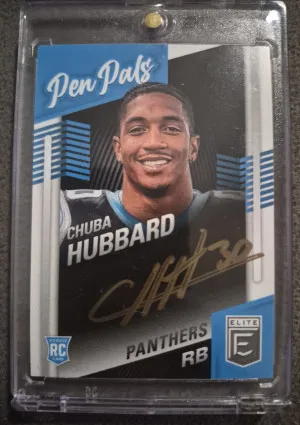 2021 Panini Chuba Hubbard Black Gold Ink Auto!!! front