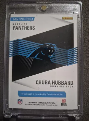 2021 Panini Chuba Hubbard Black Gold Ink Auto!!! back