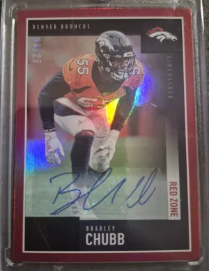 2021 Panini Red Zone Bradley Chubb Auto 09/20 front