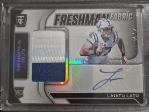 2024 Panini Freshman Fabric Laiatu Latu RPA 08/49!!! front