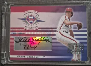 2003 Donruss Signature Series Steve Carlton Auto 34/50!!! front