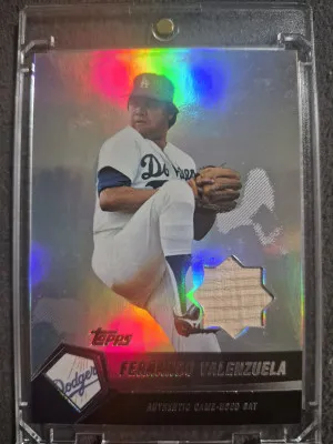 2004 Topps Fernando Valenzuela Game Used Bat!!! front