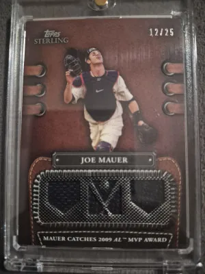 2010 Topps Sterling Joe Mauer 3 Patch Game Used 12/25!!! front