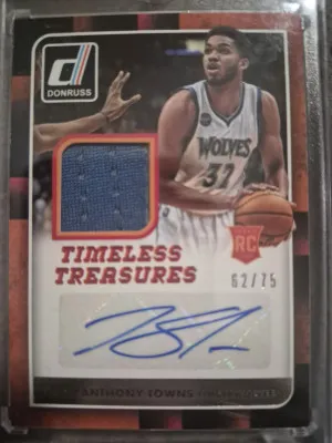 2015-2016 Panini Timeless Treasures Karl Anthony Towns RPA 62/75 front