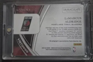 2024-25 Panini Immaculate LaMarcus Aldridge Auto 19/25!! back