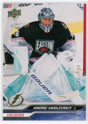 2023-24 Upper Deck #665 Andrei Vasilevskiy Exclusives32/100 All-Star front