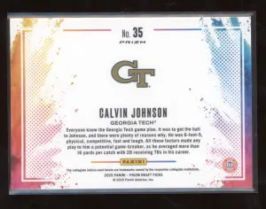 2025 Panini Prizm Draft Picks Calvin Johnson #35 Color Blast back