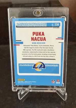 Puka Nacua 2023 Optic #238 Rocket /(SSP) Rookie RAW back