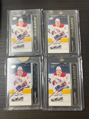 X4 Cole Caufield Young Guns Lot front
