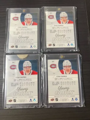X4 Cole Caufield Young Guns Lot back