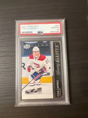 2021-2022 Upper Deck Cole Caufield Young Guns front