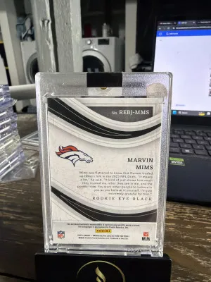 2023 Panini Immaculate #REBJ-MMS Marvin Mims Immaculate RC Eye Black Gold #/25 back