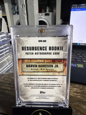 2024 Topps Resurgence #RPA-MH Marvin Harrison Jr. Resurgence RPA back
