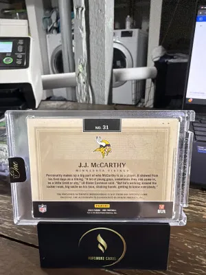 2024 Panini One #31 J.J. McCarthy #/199 back