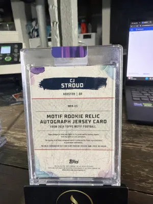 2023 Topps Motif #MRR-CS CJ Stroud Motif Rookie Relic Auto Jersey Glove #/15 back