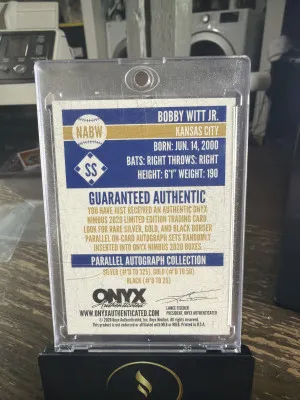 2020 Onyx Nimbus #NABW Bobby Witt Jr. Autographs Black back