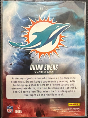 2025 Rookie Wave-Quinn Ewers back
