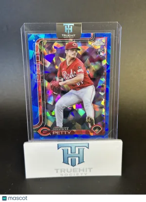 2025 Topps Chrome Update Sapphire Chase Petty #US97 Blue Refractor RC front