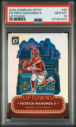 2024 Panini Donruss Optic Uptowns Patrick Mahomes Il PSA 10!! front