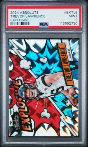 2024 Panini Absolute Explosive Trevor Lawrence PSA 9!! front