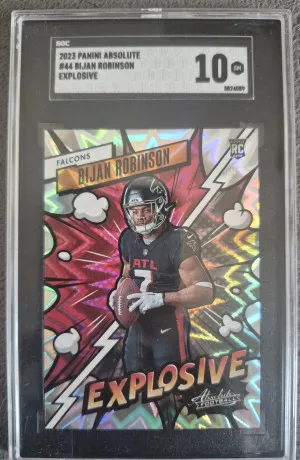 2023 Panini Explosive Bijan Robinson SGC 10!! front