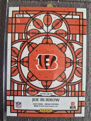 2025 Panini Stained Glass Joe Burrow!! back
