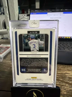 2023 Panini Three and Two #AJ-AR Alex Rodriguez Autographed Jerseys Red #/4 back