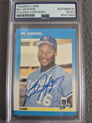 1987 Fleer Bo Jackson Auto!! front