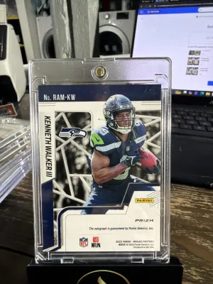 2022 Panini Mosaic #RAM-KW Kenneth Walker III Rookie Autographs Mosaic Red back