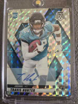 2025 Panini Mosaic Travis Hunter Rookie Auto!! front