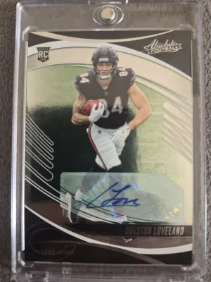 2025 Panini Absolute Colston Loveland Rookie Auto!! front