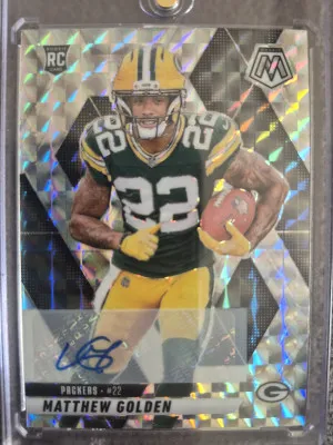 2025 Panini Mosaic Matthew Golden Rookie Auto!! front