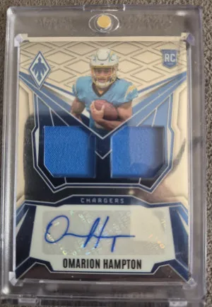 2025 Panini Phoenix Omarion Hampton 2 Patch RPA 134/249!! front
