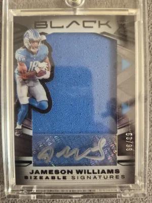 2022 Panini Black Jameson Williams RPA 58/99!! front