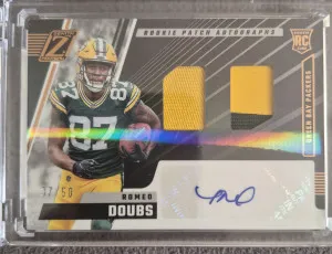 2022 Panini Zenith Romeo Doubs 2 Patch RPA 37/50!! front
