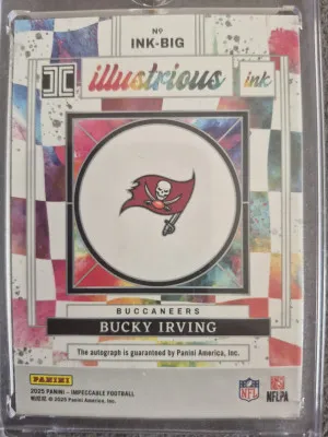 2025 Panini Illustrious Bucky Irving Rookie Auto 53/75!! back