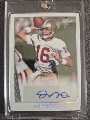 2021 Leaf Joe Montana Auto 5/5!! front