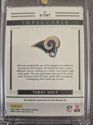 2025 Pani Immortal Ink Torry Holt Auto 44/75!! back