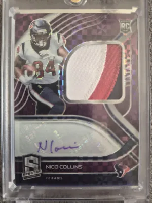 2021 Panini Purple Spectra Nico Collins 3 Color RPA 26/30!! front