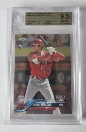 2018 TOPPS CHROME UPDATE ROOKIE CARD#HMT32 BGS9.5 front