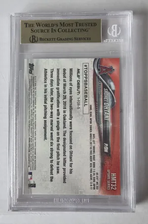 2018 TOPPS CHROME UPDATE ROOKIE CARD#HMT32 BGS9.5 back