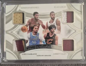 2024-25 Flawless Donovan Mitchell, Evan Mobley, Darius Garland, Jarrett Allen 4 Patch 06/25!! front