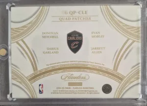 2024-25 Flawless Donovan Mitchell, Evan Mobley, Darius Garland, Jarrett Allen 4 Patch 06/25!! back